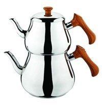 Özkent Piramit K350-03 Çelik Çaydanlık Kahverengi
