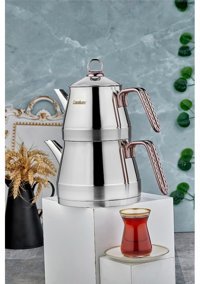 Cooker Alesta Çelik Çaydanlık Bakır