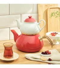 Emsan Porselen Çaydanlık Kırmızı