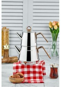 Cooker Mini Çelik Çaydanlık Krom