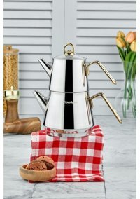 Cooker Mini Çelik Çaydanlık Altın