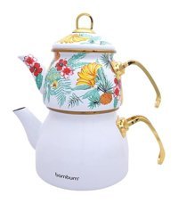 Taşev Summer Emaye Çaydanlık Beyaz