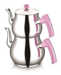 İnter Mercan Çelik Çaydanlık Inox-Pembe