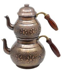 Antepsepeti Çiçek Mini Bakır Çaydanlık
