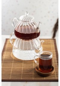 Depa Ginata Mini Borosilikat Cam Çaydanlık Şeffaf