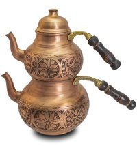 Antepsepeti Mini Bakır Çaydanlık Kırmızı