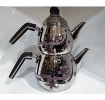 Kahramanlar Damla Mini Çelik Çaydanlık Siyah