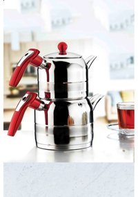 Kahramanlar 1051 Çelik Çaydanlık Kırmızı