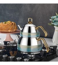 Özlife Ela 167 Çelik Çaydanlık Altın