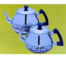 Özkent Marmaris K313 Mini Çelik Çaydanlık Mavi