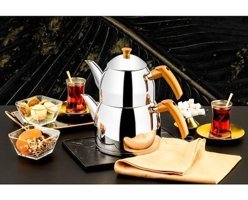 Özlife No 1 Mini Çelik Çaydanlık Gri