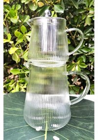 Devigo Mini Borosilikat Cam Çaydanlık Şeffaf