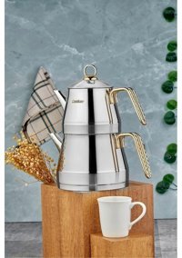 Cooker Alesta Çelik Çaydanlık Altın