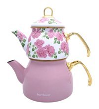 Taşev Summer Emaye Çaydanlık Pembe