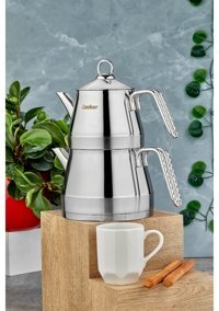 Cooker Alesta Çelik Çaydanlık Gümüş