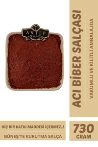 Antep Çarşı Pazar Ev Yapımı Organik Gaziantep Acılı Biber Salçası 730 gr
