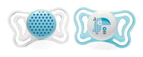 Chicco Pyhsio 2-6 Ay Damaklı Silikon 2'li Emzik Mavi