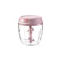Bluebrush 900 ml Plastik Hazneli 5 Bıçaklı İpli Doğrayıcı Pembe