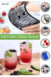 Hollyhome Silikon Mini Antrasit Küp Buz Kalıbı