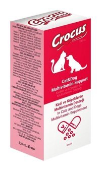 Crocus Multivitamin Desteği Multivitamin Hamile Köpekler İçin Tüy Sağlığı İçin 100 ml Kapsül Köpek Vitamini