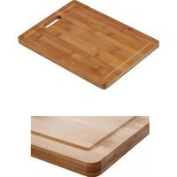 Elegancev Bambu Büyük Kahverengi Tekli Kesme Tahtası