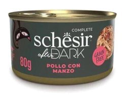 Schesir After Dark Tavuk-Sığır Eti Ezme Yetişkin Yaş Kedi Maması 80 gr