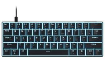 Daconovo Outemu İngilizce Q RGB 61 Tuşlu Black Switch Kablolu Siyah Mekanik Gaming Klavye
