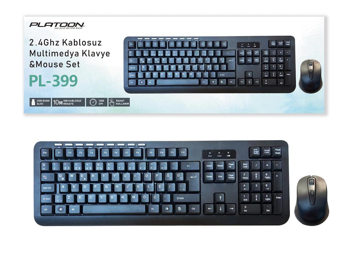 Platoon PL-399 Türkçe Q Wireless Black Switch Kablosuz Siyah Standart Klavye