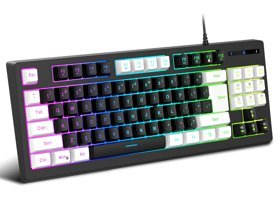 Bangyi A877 K87 İngilizce Q RGB 87 Tuşlu Black Switch Kablolu Siyah Mekanik Gaming Klavye