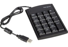 Targus ‎PAUK10U Türkçe Q 19 Tuşlu Red Switch Kablolu Siyah Numerik Klavye