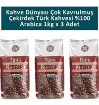 Kahve Dünyası Sade Çok Türk Kahvesi 3x1 kg