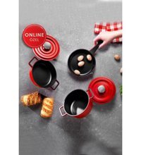 Schafer Pro Cast Mini 5 Parça Döküm Kapaklı Döküm Saplı Döküm Tencere Seti