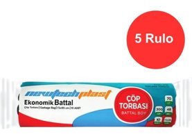 Newtechplast Battal Boy 72x95 cm Çöp Poşeti 5x10 Adet Siyah