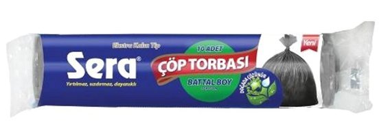 Sera Battal Boy 70x90 cm Çöp Poşeti 24x10 Adet Siyah