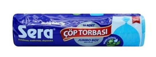 Sera Jumbo Boy 80x110 cm Çöp Poşeti 6x10 Adet Mavi