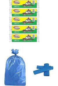 Ögem Orta Boy 55x60 cm Çöp Poşeti 20x5 Adet Mavi