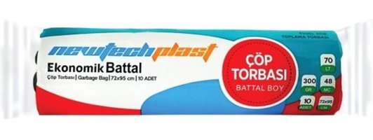 Newtechplast Battal Boy 72x95 cm Çöp Poşeti 10 Adet Siyah
