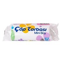 Canhome Şeffaf Mini Boy 40x50 cm Çöp Poşeti 40 Adet Beyaz