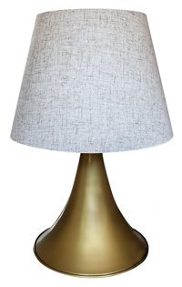 D-light Dekor Kumaş Gri Tekli Metal Abajur