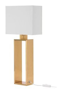 Ikea MeridyenDukkan Taş Beyaz-Gold Tekli Ahşap Abajur