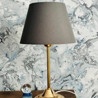 Royal Kumaş Başlık Kağıt Gold Tekli Metal Abajur