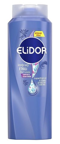 Elidor Superblend Kepek Karşıtı Düz Saçlar İçin Çay Ağacı Kremli Şampuan 2 si Bir Arada Unisex Şampuanı 650 ml