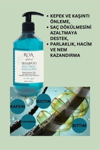 Roa Bitkisel Nautral Düz Saçlar İçin Kremsiz Şampuan Unisex Şampuanı 500 ml