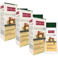 Bioblas Botanic Oils Onarıcı Düz Saçlar İçin Sülfatsız Keratin Argan Yağlı Parabensiz Kremsiz Şampuan Unisex Şampuanı 3x360 ml