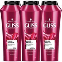 Gliss Color Protect Onarıcı Düz Saçlar İçin Kremsiz Şampuan Unisex Şampuanı 3x500 ml