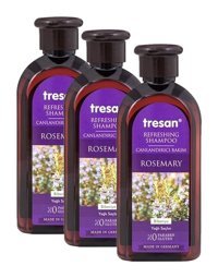 Tresan Canlandırıcı Bakım Düz Saçlar İçin Parabensiz Kremsiz Şampuan Unisex Şampuanı 3x300 ml