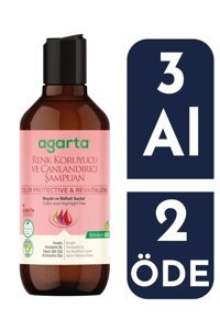 Agarta Renk Koruyucu Arındırıcı Düz Saçlar İçin Tuzsuz Sülfatsız Keratin Parabensiz Kremsiz Şampuan Unisex Şampuanı 3x400 ml