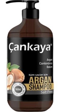 Çankaya Onarıcı Düz Saçlar İçin Tuzsuz Argan Yağlı Kremsiz Şampuan Unisex Şampuanı 1000 ml
