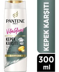 Pantene Vitaglow Kepek Karşıtı Arındırıcı Düz Saçlar İçin Kremsiz Şampuan Unisex Şampuanı 300 ml