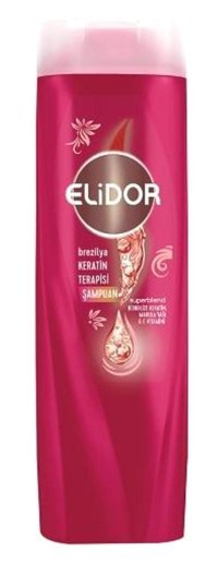 Elidor Brezilya Etkisi Onarıcı İnce Telli Düz Saçlar İçin Keratin Kremsiz Şampuan Unisex Şampuanı 400 ml